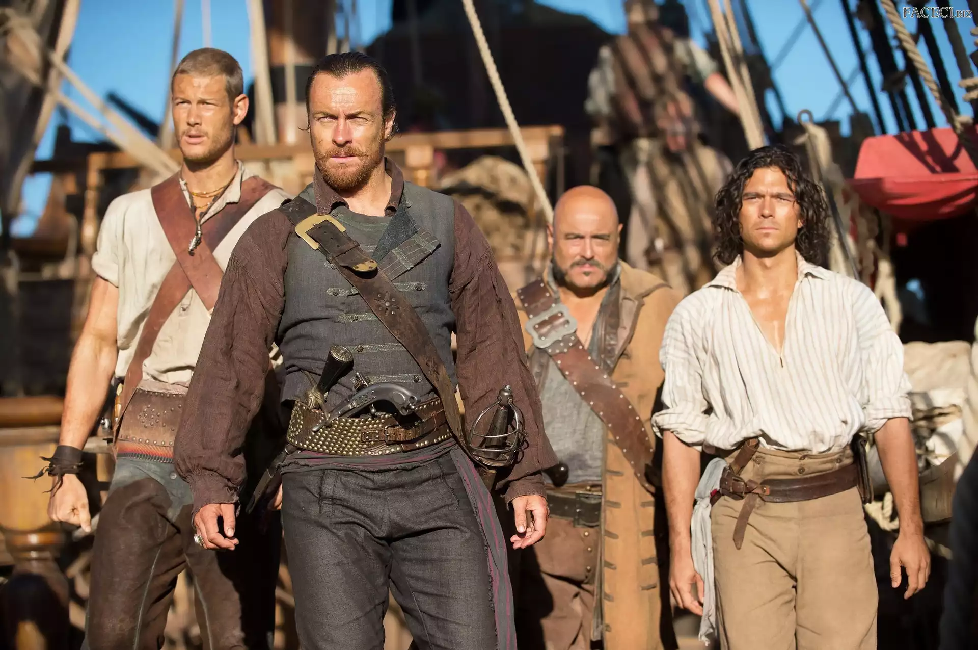 Toby Stephens, Billy Bones, Kapitan Flint, Serial, Tom Hopper, Długi John Silver, Piraci, Black Sails, Luke Arnold